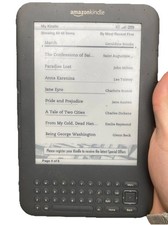 Amazon Kindle Keyboard 3rd Gen D00901 E-Reader With 48 Ebooks READ DESCRIPTION