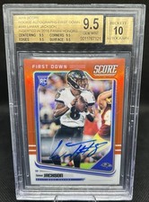 Lamar Jackson 2018 Score Rookie Auto /10 RC First Down BGS 9.5 #448 Ravens
