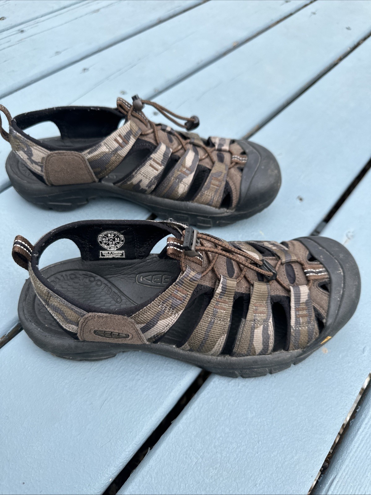 Sandali Keen Taglia Uomo 9 5 Cascade Marrone Verde Mimetico Sportivi Regolabili Vedi Foto