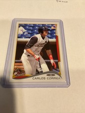 2014 TOPPS PRO DEBUT BASEBALL CARLOS CORREA ROOKIE CARD ~ #100 QUAD CITIES BANDI