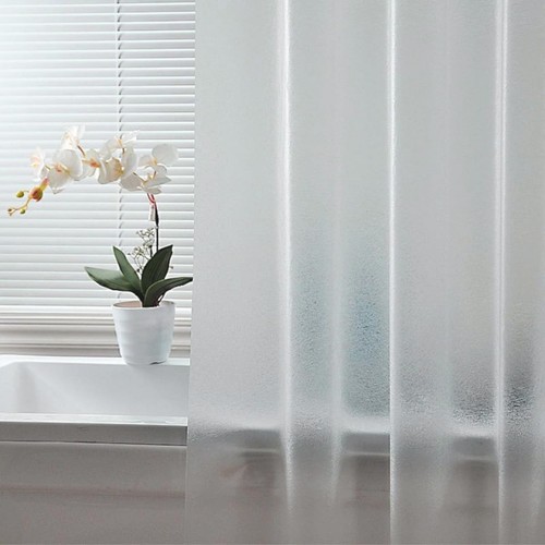 Shower Curtain Liner with 12 Plastic Hooks, 72x72 Inch Plastic Shower Curtain...