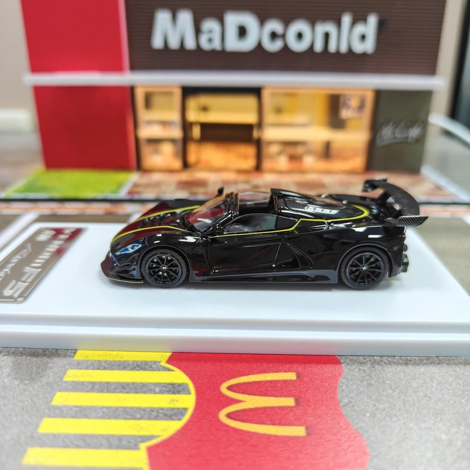 Rhino Modelo Hennessey Venom F5 Negro Edición Abierta Diecast Car Model Collection Foto 2 de 4