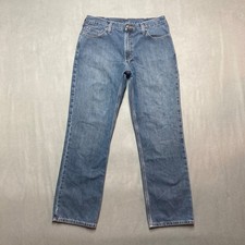 Carhartt Jeans Mens 36x34 Blue Relaxed Straight Stretch Denim Workwear Mexico