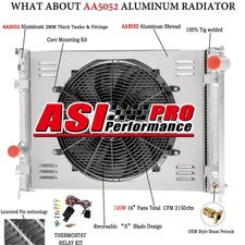 4-Core Radiator Shroud Fan For 2009-2015 Dodge Challenger Charger Chrysler 300