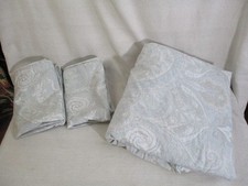 Lauren Ralph Lauren King Duvet W/2 matching Pillow Shams Gray Paisley Stripe