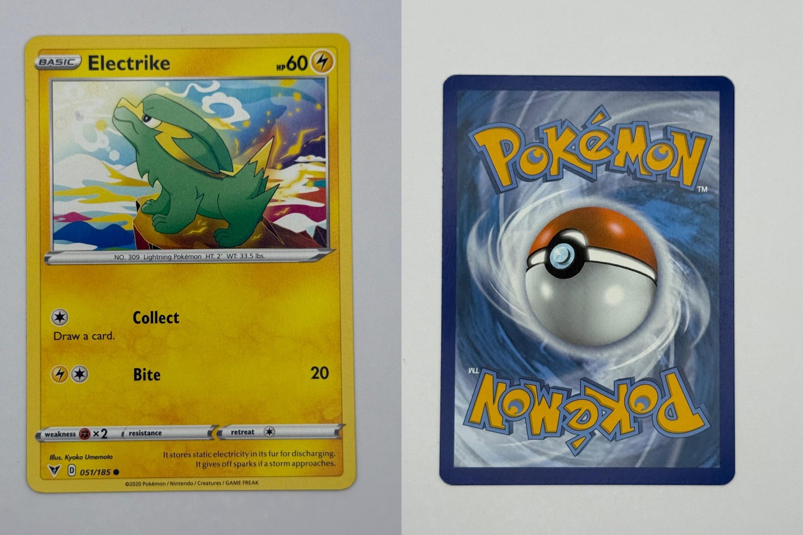 Electrike 051/185 Common Vivid Voltage Pokemon Lightly Played