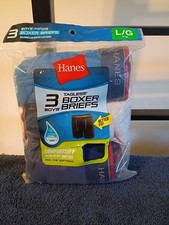 NWT 3 Pack HANES Tagless Comfortsoft Boys Boxer Briefs Underwear LARGE 14-16