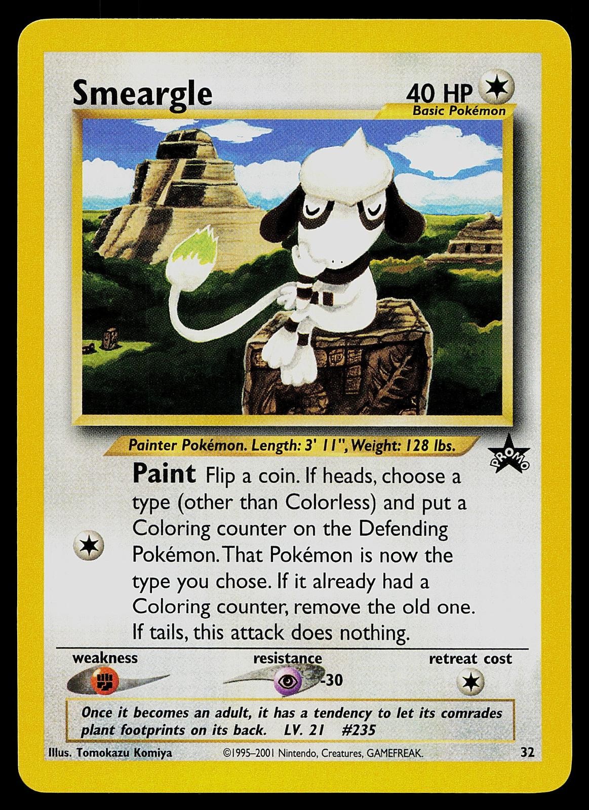 Pokemon Card - Smeargle Wotc Black Star Promo 32/53 Promo