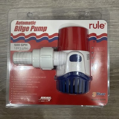 Rule 500GPH Electronic Sensing Bilge Pump - 12V 25SA UPC 042237104786