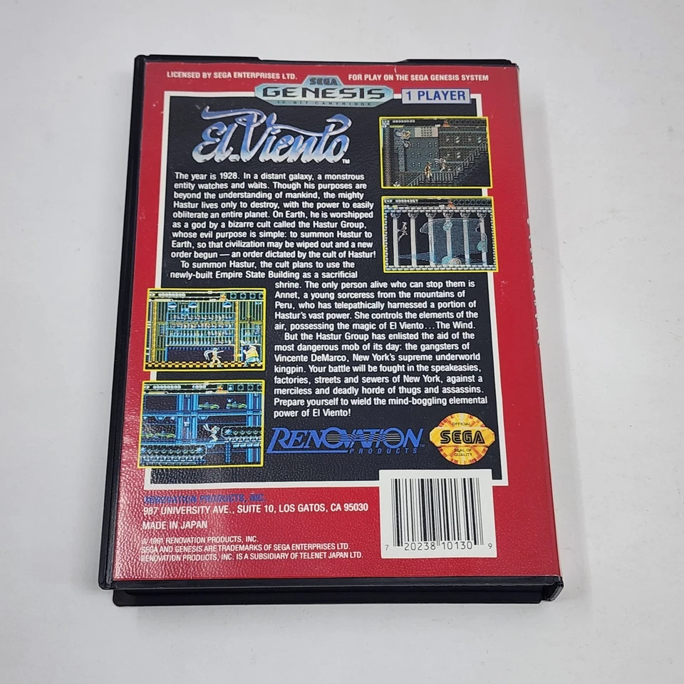 El Viento (Sega Genesis) RARE - Authentic & Tested - Image 3 of 4