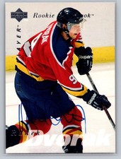 1995-96 Upper Deck Be a Player Auto Radek Dvorak #S163 Rookie Auto RC Hockey NHL