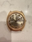 Timex Marlin Vintage 1970s Gold-toned Cushion Case Champagne Dial Watch