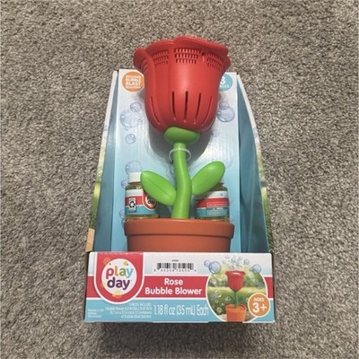 Play Day Rose Bubble Blower Toy with Bubble Solution, Ages 3+