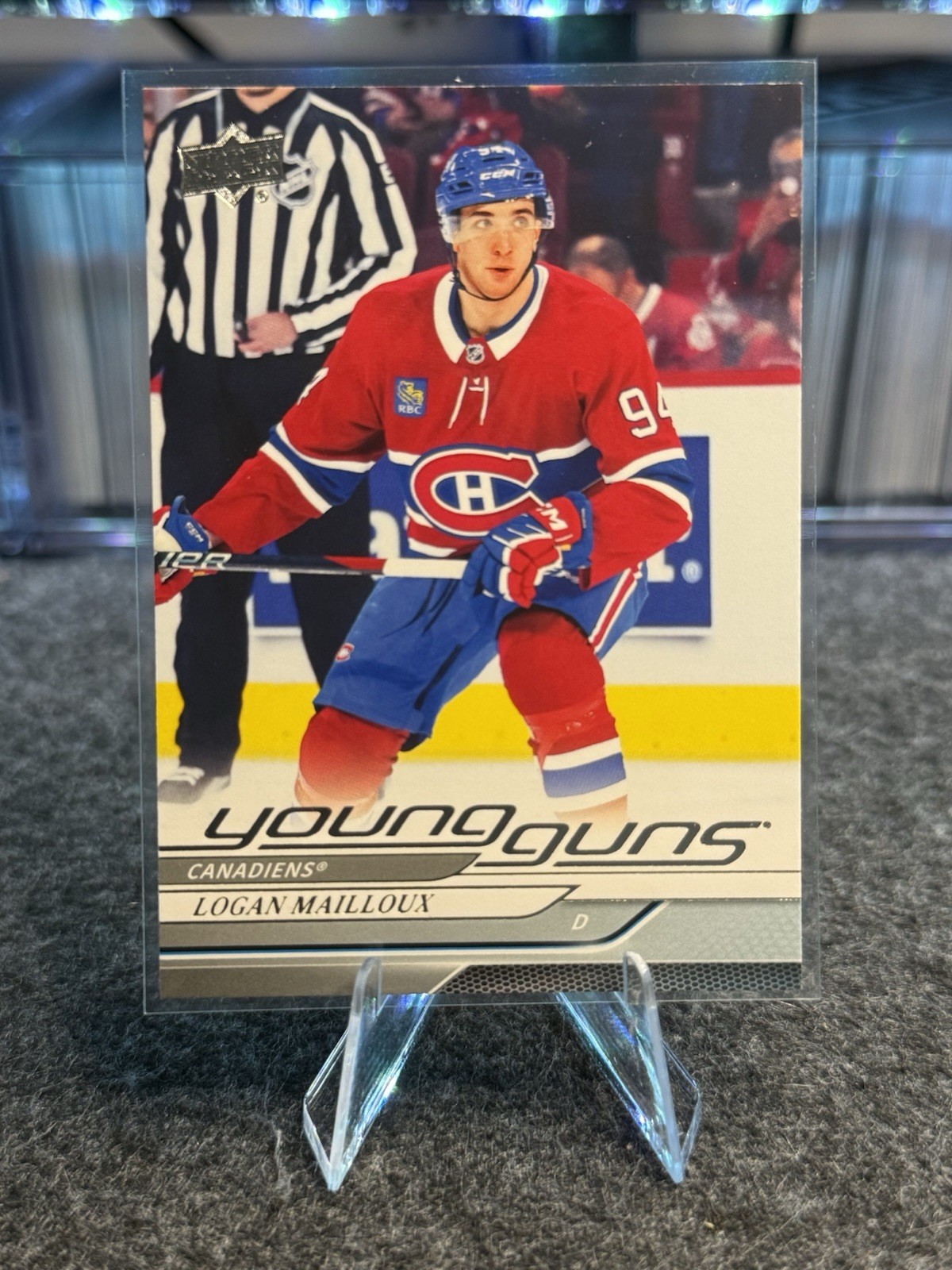 2024-25 Upper Deck Series 1 Young Guns Logan Mailloux YG RC Card# 239