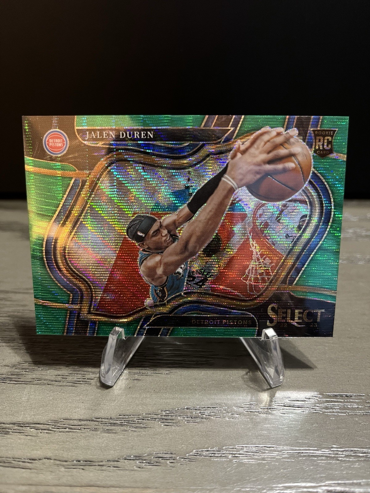 Jalen Duren 2022 Select #286 Green Wave Courtside Prizm /50 RC Rookie Pistons