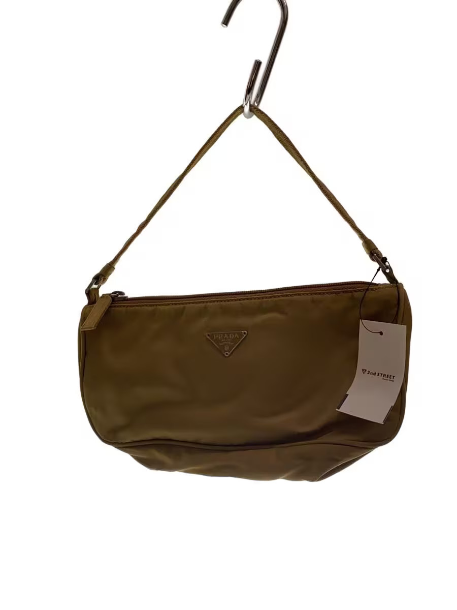 PRADA Handbag Nylon BEG MV633