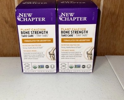 2 New Chapter Plant Calcium Bone Strength Supplement - 240 Tablets *03/2027*