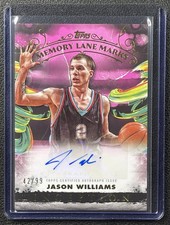 JASON WILLIAMS 2024-25 TOPPS INCEPTION MLM-JWI MEMORY LANE MARKS PINK AUTO 42/99