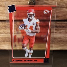 2021 Panini Clearly Donruss Rated Rookie Cornell Powell #89 Chiefs Blue /99 RC