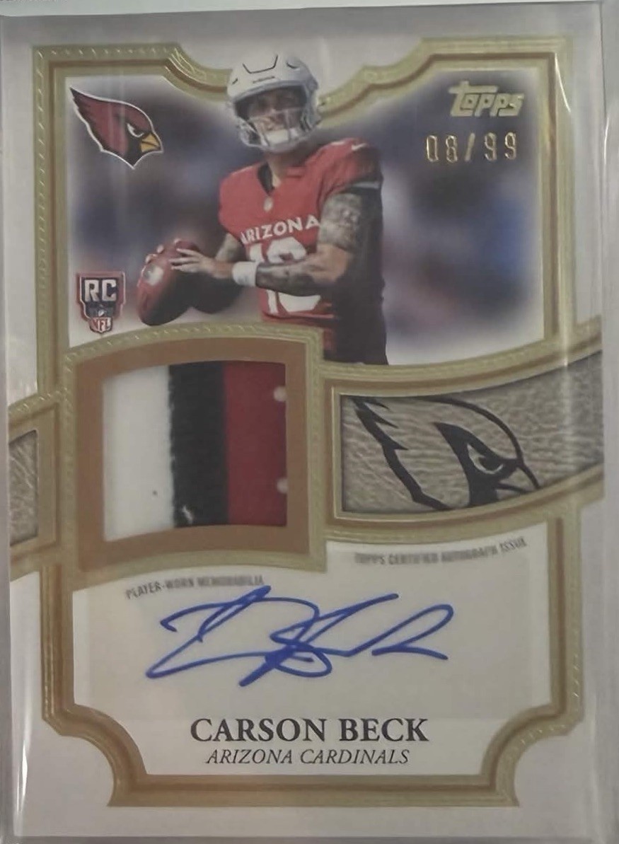 Topps 2026 Flagship Carson Beck ROOKIE PATCH AUTO /99
