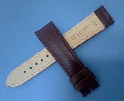HIRSCH 18mm Leather Watch Strap Classic Leather Dark Brown 
