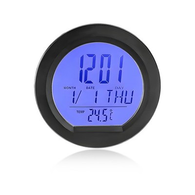 YTFRL Car Digital Thermometer Clock, Solar Powered Mini Dashboard Clock with ...