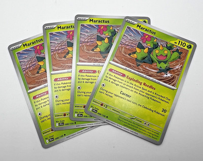 Maractus 008/159 x4 4x Pokémon Journey Together 2025 Playset