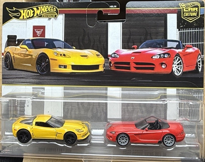 2026 Hot Wheels Car Culture 2-Pack Maserati Toyota Corvette (Set