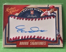 2019 Panini Leather & Lumber #136 Taylor Ward RC Baseball Signatures Pink #/75