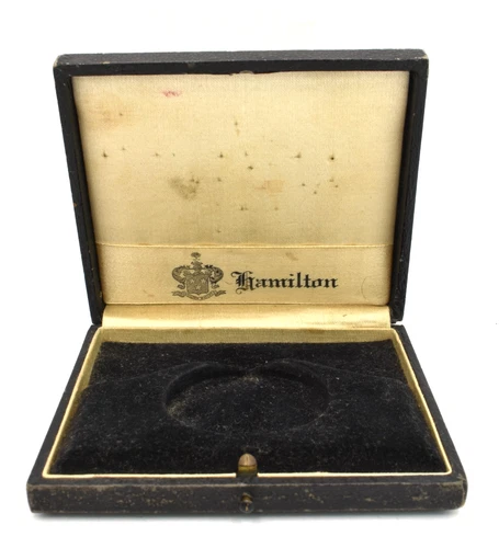 Antique 1920's Velvet Hamilton Empty Pocket Watch Presentation Jewelry Box