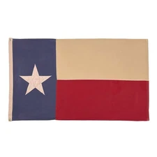 Vintage Cotton Texas State Flag Cloth Old Textile Art USA American Sewn Star