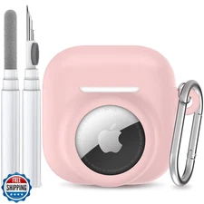 LDSXAY 2 in 1 Silicone Case Compatible with AirPod 4 and AirTag, Shockproof P