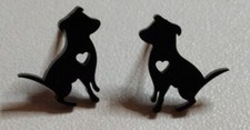 Stainless Steel Sitting Lovely Dog Stud Earrings for Women Kids case 1-22