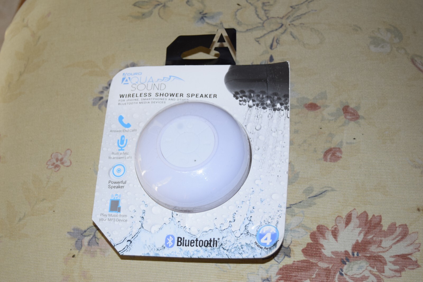 ¡Nuevo precintado! Altavoz de ducha Aduro AQUA Sound inalámbrico Bluetooth blanco AS-WSP20-08