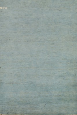 Elegant Handcrafted Gabbeh Solid Blue Wool Rug - Limited Edition'' 3x5 ft