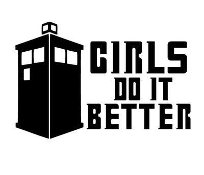 Vinyl Decal Truck Car Sticker Laptop - Doctor Who Tardis Girls Do It ...