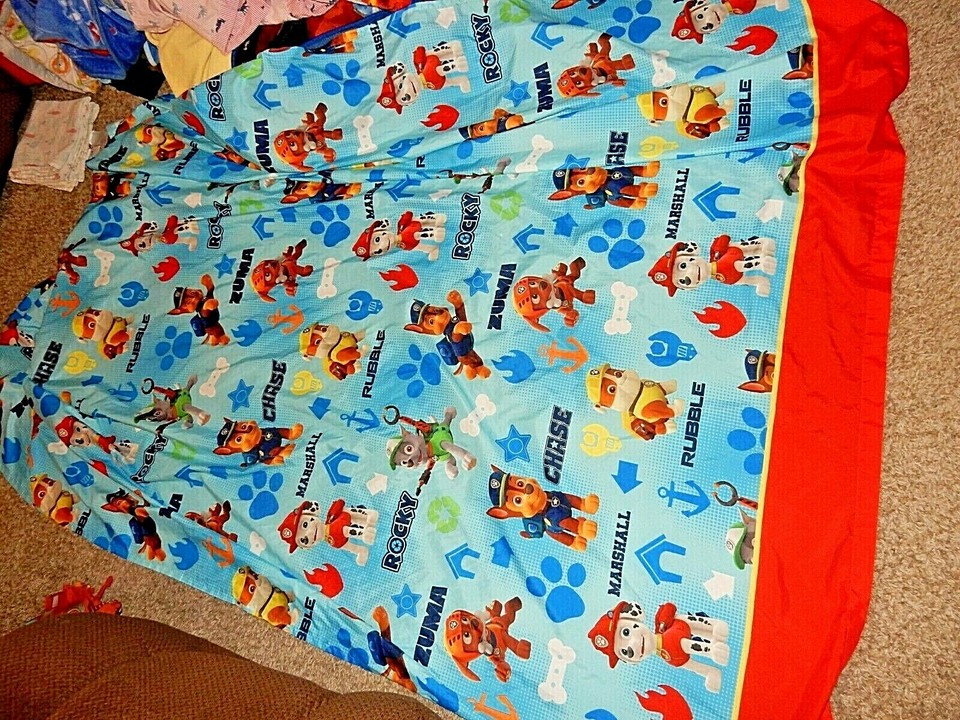 9F Disney PAW PATROL Puppy Dogs Microfiber TWIN Flat Bed Sheet (Fabric
