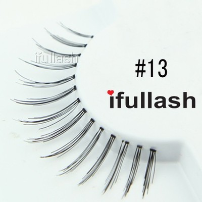 #13  6 or 12 pairs of ifullash 100% human hair Eyelashes- BLACK