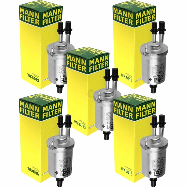 5X MANN-FILTER Kraftstofffilter Fuel Filter WK 6015-image