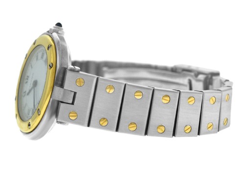 Cartier Santos Ronde Vendome 8191 18K Gold Steel Date Unisex 27MM Quartz Watch - Picture 8 of 16