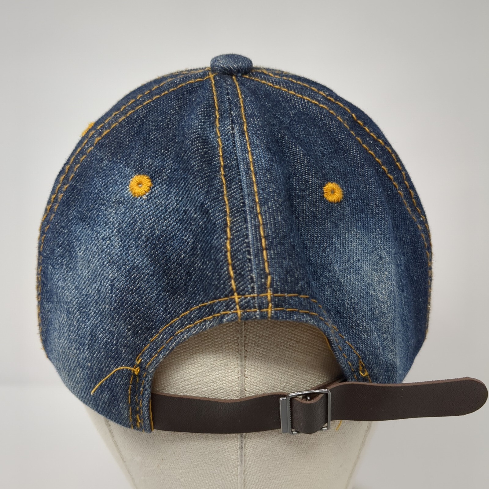 USA Flag Patch Bling Slideback Hat Blue Denim One… - image 5