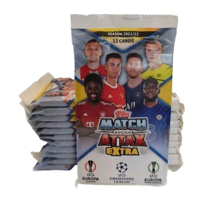 2021-22 Topps Match Attax Extra UEFA Soccer Packs - 12 / 12 Card Packs
