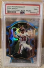2020 PANINI SELECT TOM BRADY DIE CUT LIGHT BLUE PRIZM PSA 9 MINT