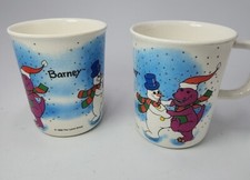 2 1993 Barney Melamine Mugs Selandia Santa Clarita CA