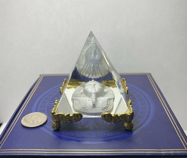 Glass Pyramid Egyptian Tutankhamun w/ Imperfections No Box Vintage eBay