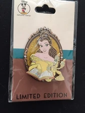 Disney Employee Center Dec Princess And Pals Belle Pin Lumiere Le 200 Gold Frame