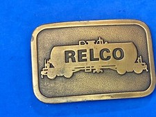 Vintage Relco Train Freight Car Transportaion Compnay Belt Buckle By Hitline