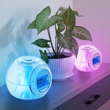 Wecker digital Uhr LED Wecktöne RGB Farbwechsel Temperatur Datum klar 2er Set