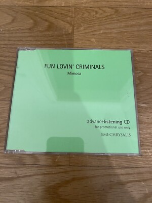 FUN LOVIN' CRIMINALS ~'MIMOSA'~RARE UK ADVANCE PROMO ONLY CD 1999