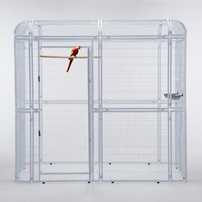 Large Metal Aviary Bird Cage Walk-in Parrot Macaw Flight Cage Finch Pet Supplies